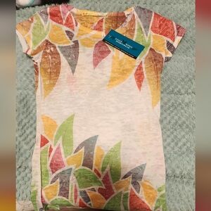 Sheer multi color t shirt